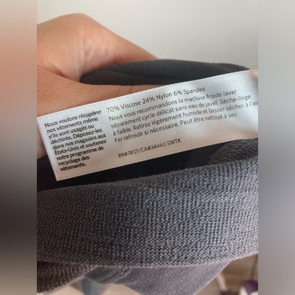 Eileen Fisher Pants XL Gray/Black Straight Leg Ponte Knit Pull On Crop - Picture 6 of 6